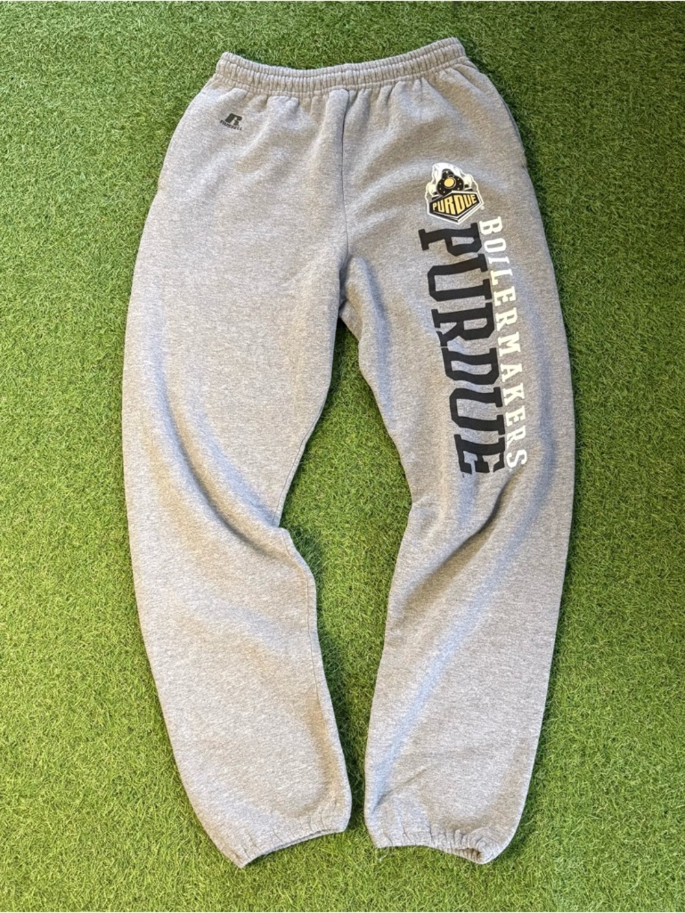 Vintage Russell Athletic Purdue Boilermakers Sweatpants Gray Large